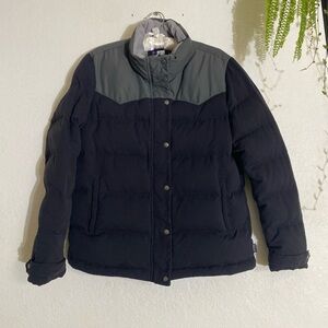 Patagonia Bivy Down Jacket Women’s SZ LARGE Black/Gray